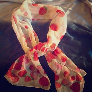 Vintage strawberry scarf