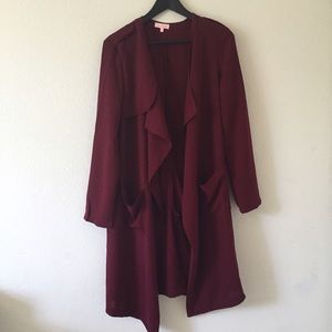 Burgundy duster coat