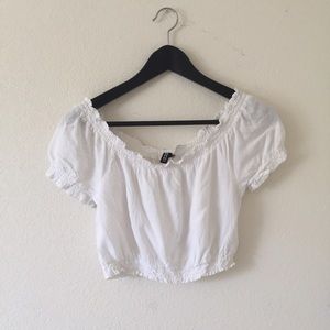 White crop top