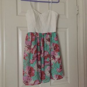 Floral Strapless Dress