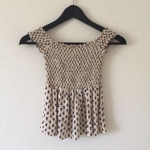 Off the shoulder baby doll shirt