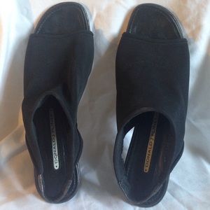 Donald J Pliner alligator like wedge sling back