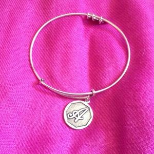 Silver "A" Alex and Ani bracelet