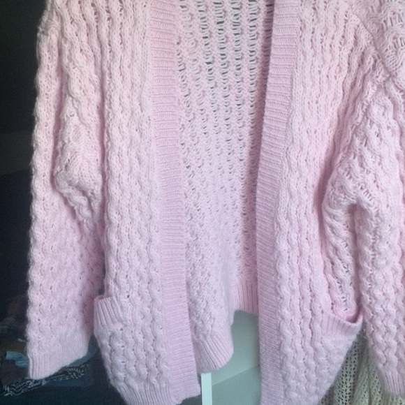 Cotton candy pink cardigan