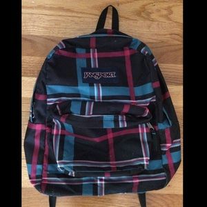Jansport plaid backpack