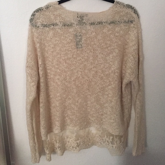 Wet Seal Sweater with Lace Trim - Picture 2 of 3