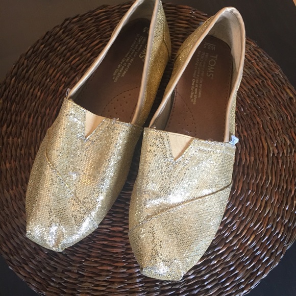 Gold Glitter Toms