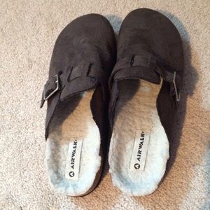 Gray slip on shoes/clogs