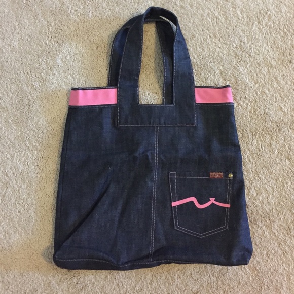 Seven 7 for all Mankind purse pink jean