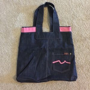 Seven 7 for all Mankind purse pink jean