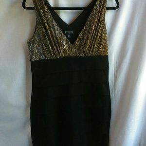 Gold and Black Dress