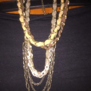 Tri-color chain necklace