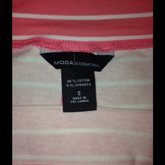 Moda International pink and white mini skirt - Picture 3 of 3