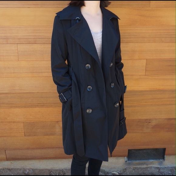 London fog black P Sm trench