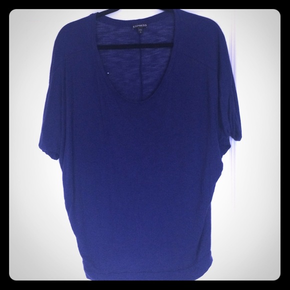 Oversized burnout batwing top