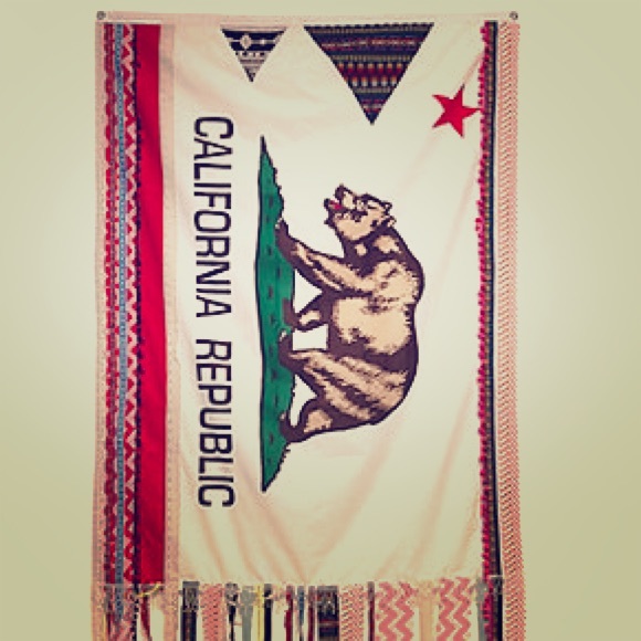 Pacsun LA Hearts CA flag tapestry