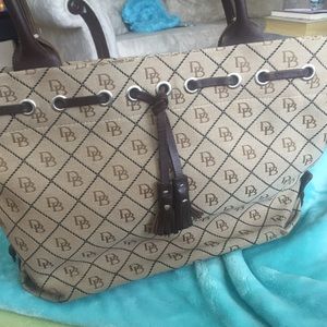 Dooney & Bourke Tan & Brown Logo Purse