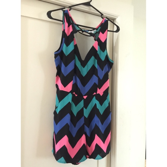 NWOT Geometric Mesh Romper