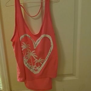Juniors high low strap tank