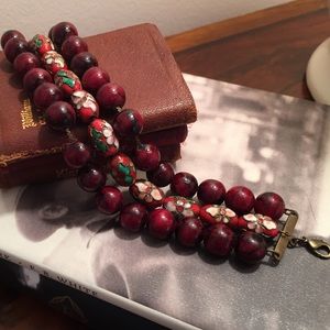 Bracelet with Cloisonné beads