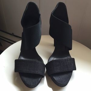 Black Loeffler Randall textured platform sandals