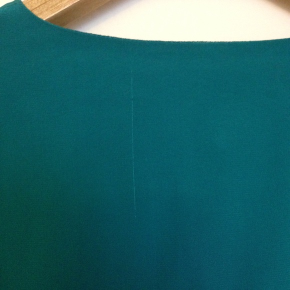 •SOLD• REISS Teal Silk Dress with Tie Front Size 0 - Picture 4 of 4
