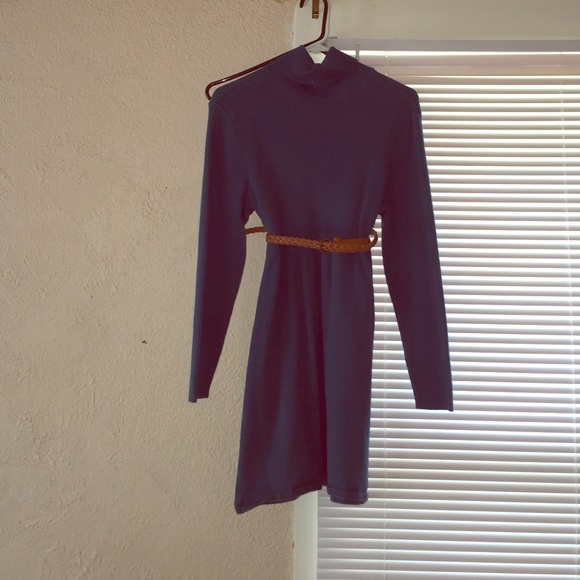 Teal sweater dress