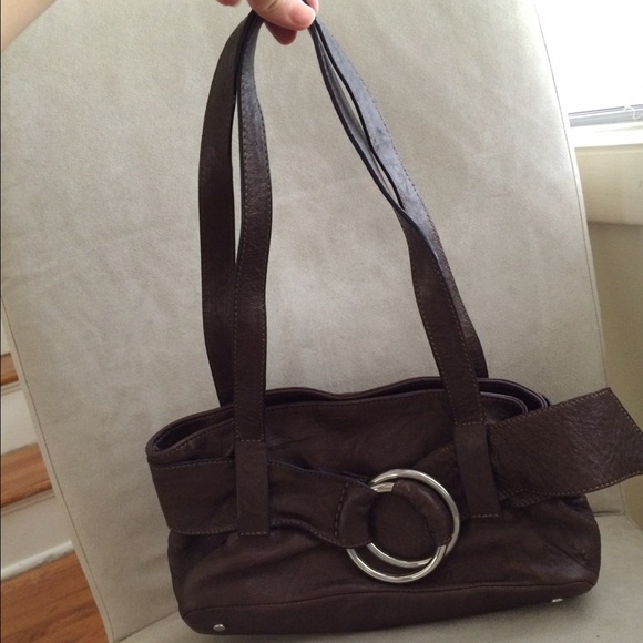 Brown Italian genuine leather purse