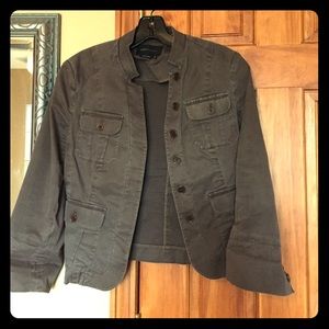 Brown cotton, military style jacket!