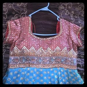 Gorgeous Anarkali suit with pajama and dupatta