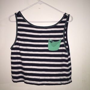 Hollister stripped crop top