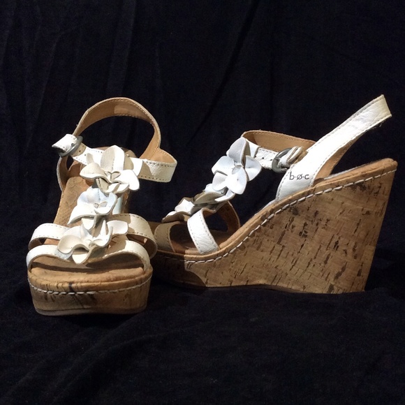Born Shoes - White Born Concept wedge heels.