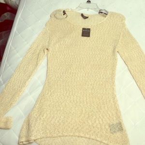 BEBE gold knit sweater