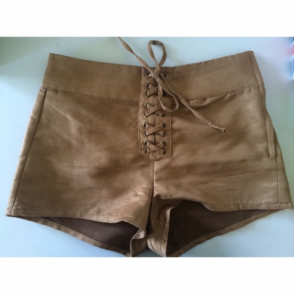Suede shorts