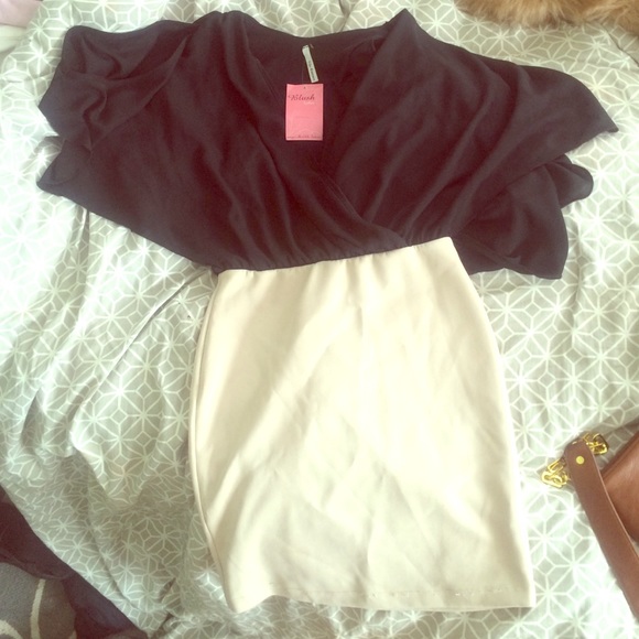 Low V dress with open shoulders!