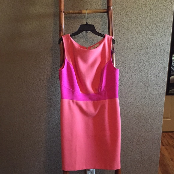 Pink and coral Loft dress.