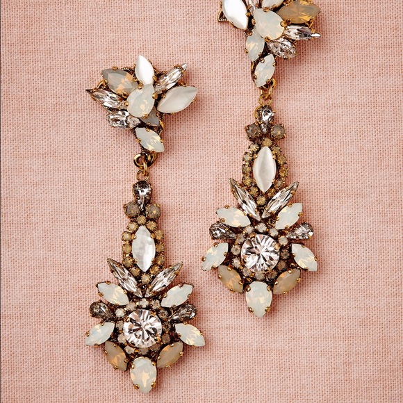 Erickson Beamon Neutral Shine Chandelier Earrings