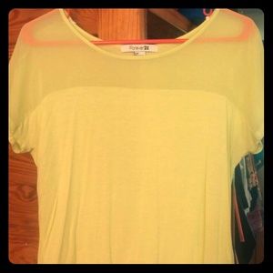 Neon green short sleeved top