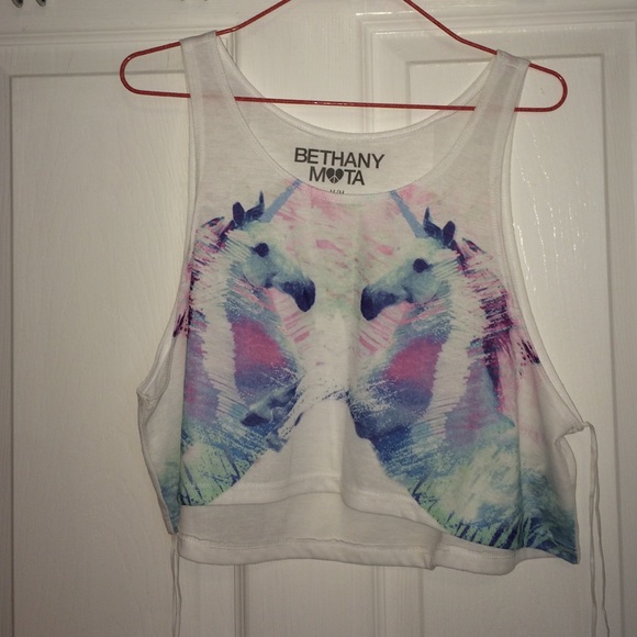cropped unicorn tank