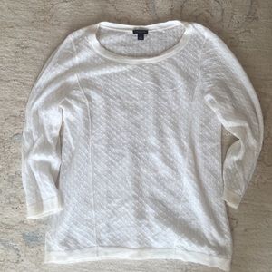 FINAL SALE Ann Taylor sheer eyelet sweater med