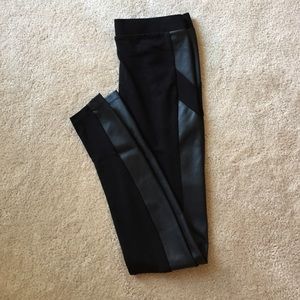 Pleather lined leggings.