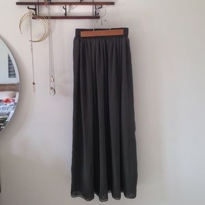 American Apparel olive green maxi skirt XS