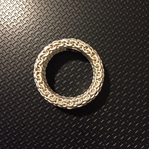 SOLD!!  Authentic Tiffany mesh ring sz 8 - Picture 2 of 3