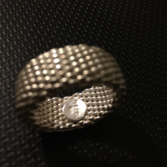SOLD!!  Authentic Tiffany mesh ring sz 8 - Picture 3 of 3