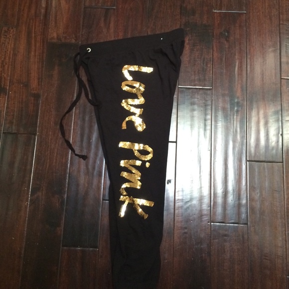RARE NEW BLACK AND GOLD SEQUENCE VS SWEAT PANTS
