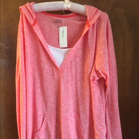 Woman's Style & Co. coral-striped top
