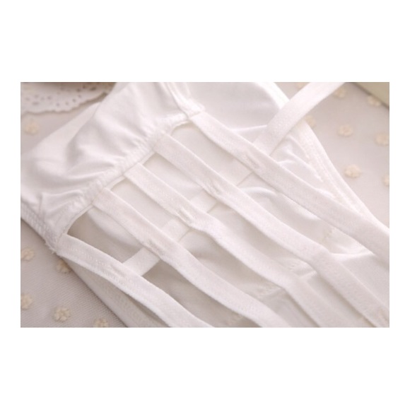 • White Caged Bralette • - Picture 3 of 3