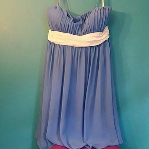 GORGEOUS blue and white cocktail dress