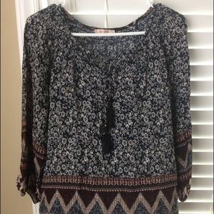 Elephant Flower Print Top