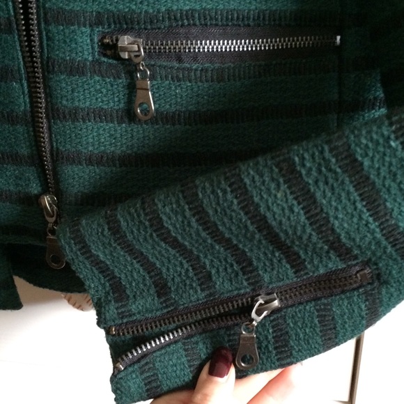 Selected Femme Striped Zip Jacket - Picture 2 of 4